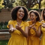 Rock Paper Scissors Yellow Dress